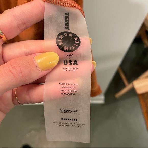 Terry by Simon Miller Lono Kimono Short Robe in Caramel NWT - Picture 6 of 12